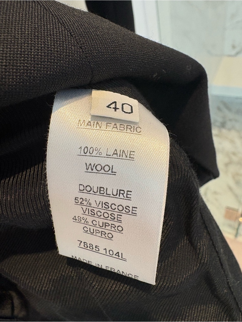 BALMAIN Paris Black Wool Tuxedo Blazer Size 40 Power Shoulder Made France - Picture 7 of 11